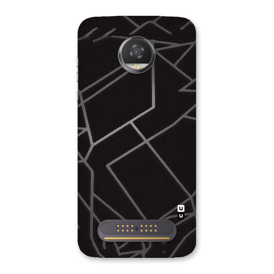 Silver Angle Design Back Case for Moto Z2 Play