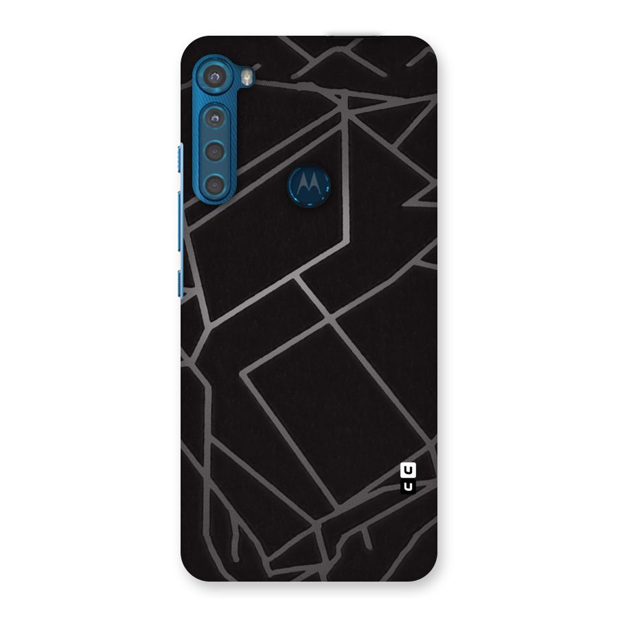 Silver Angle Design Back Case for Motorola One Fusion Plus