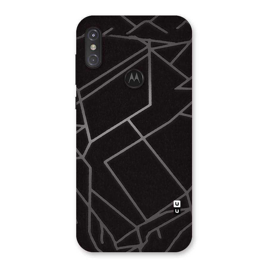 Silver Angle Design Back Case for Motorola One Power