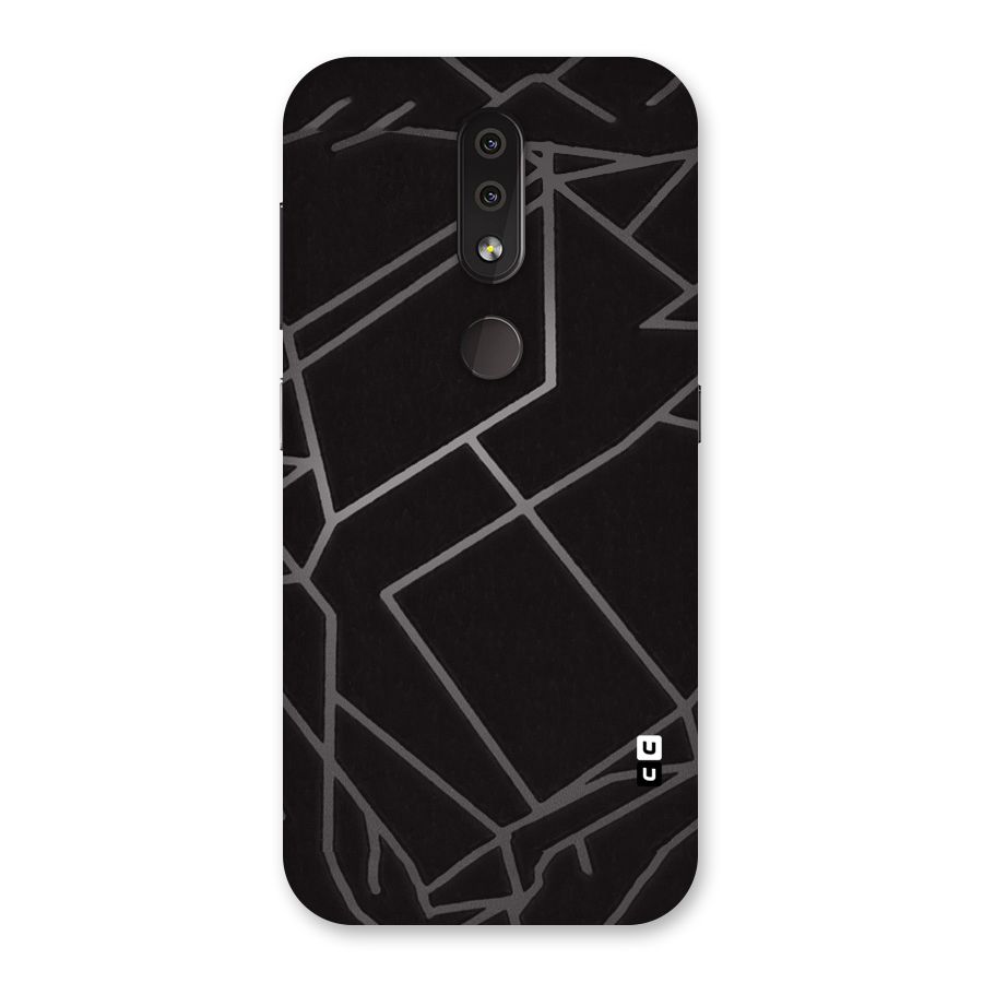 Silver Angle Design Back Case for Nokia 4.2