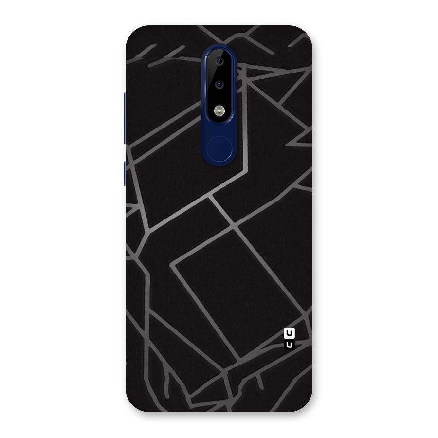 Silver Angle Design Back Case for Nokia 5.1 Plus