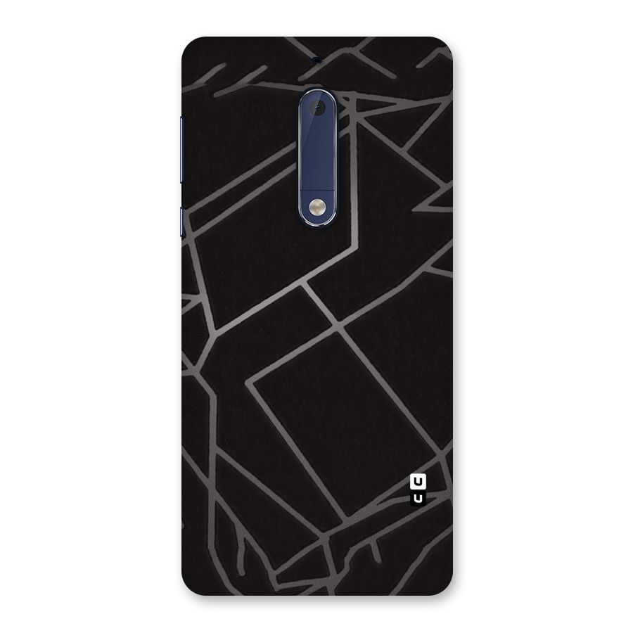 Silver Angle Design Back Case for Nokia 5