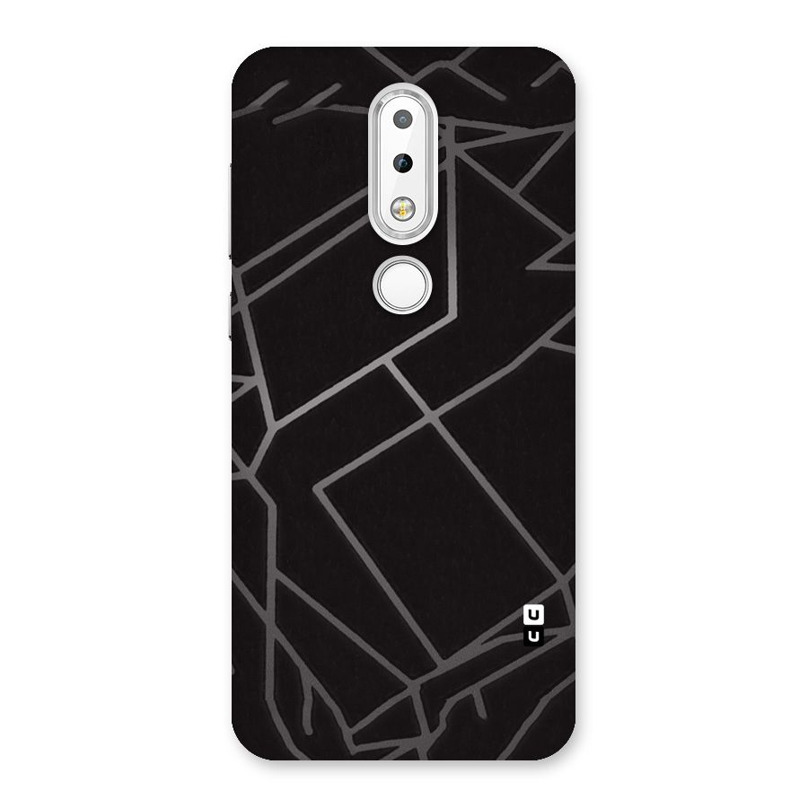 Silver Angle Design Back Case for Nokia 6.1 Plus