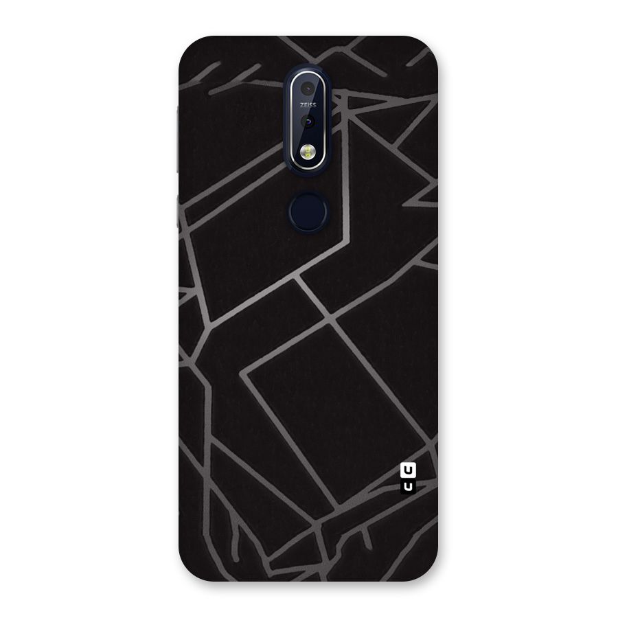 Silver Angle Design Back Case for Nokia 7.1