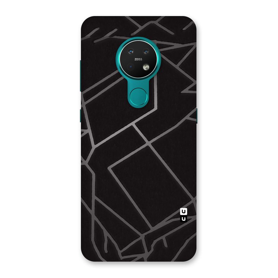 Silver Angle Design Back Case for Nokia 7.2