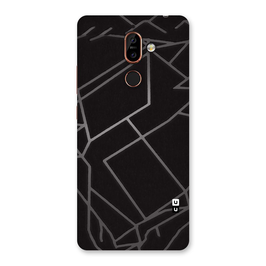 Silver Angle Design Back Case for Nokia 7 Plus