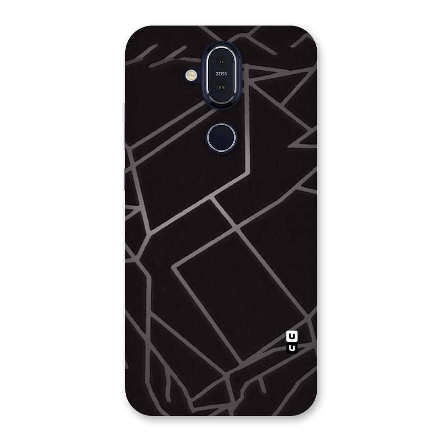 Silver Angle Design Back Case for Nokia 8.1