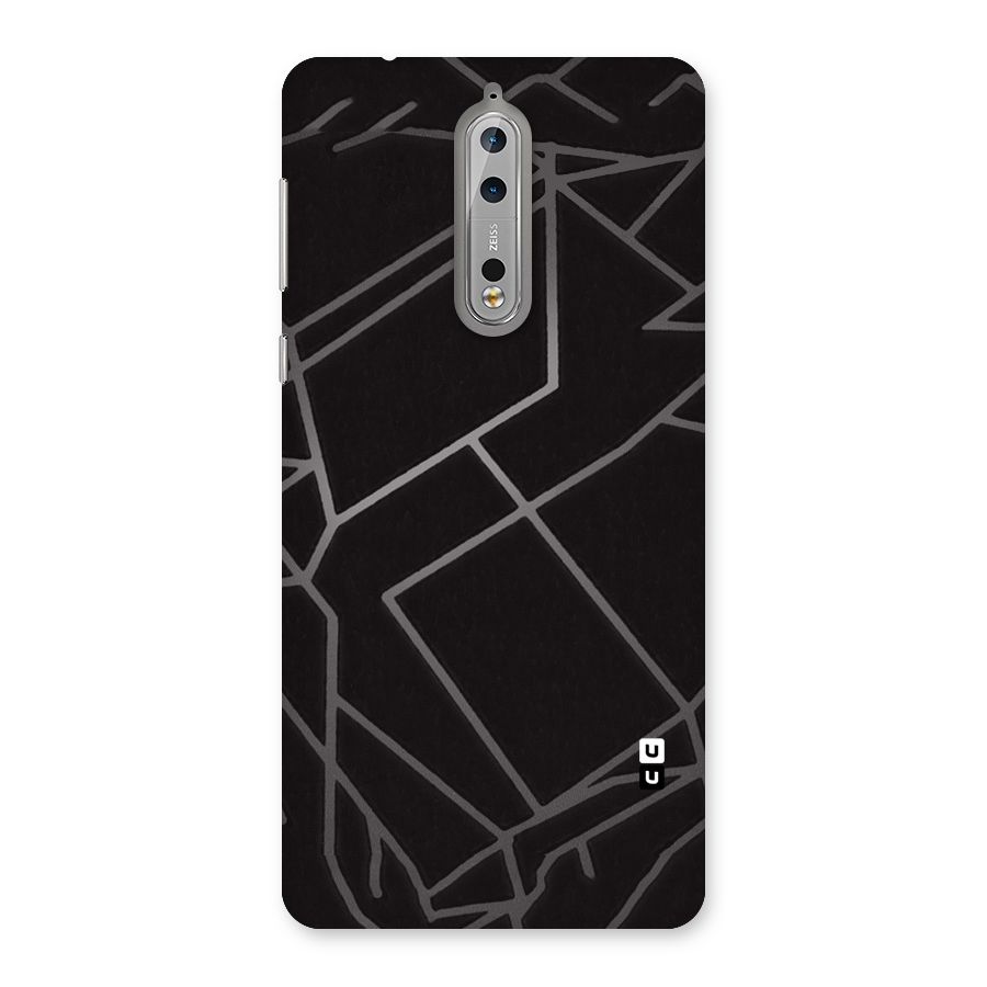 Silver Angle Design Back Case for Nokia 8