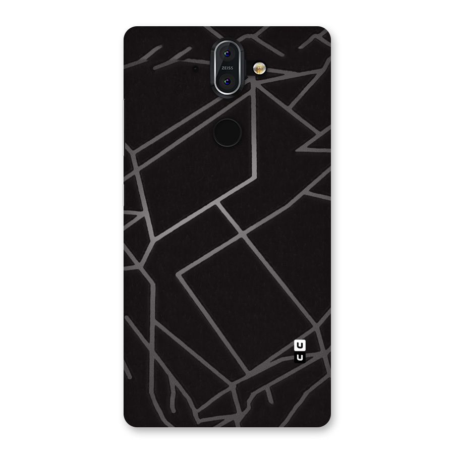 Silver Angle Design Back Case for Nokia 8 Sirocco