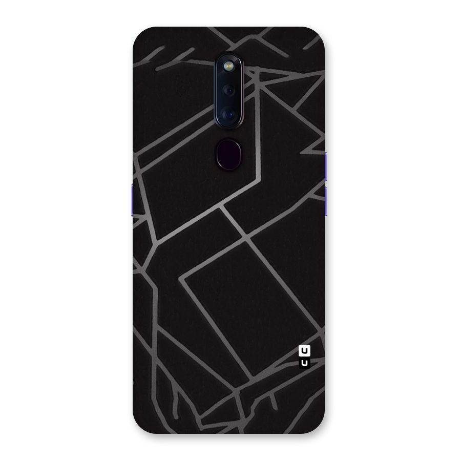 Silver Angle Design Back Case for Oppo F11 Pro