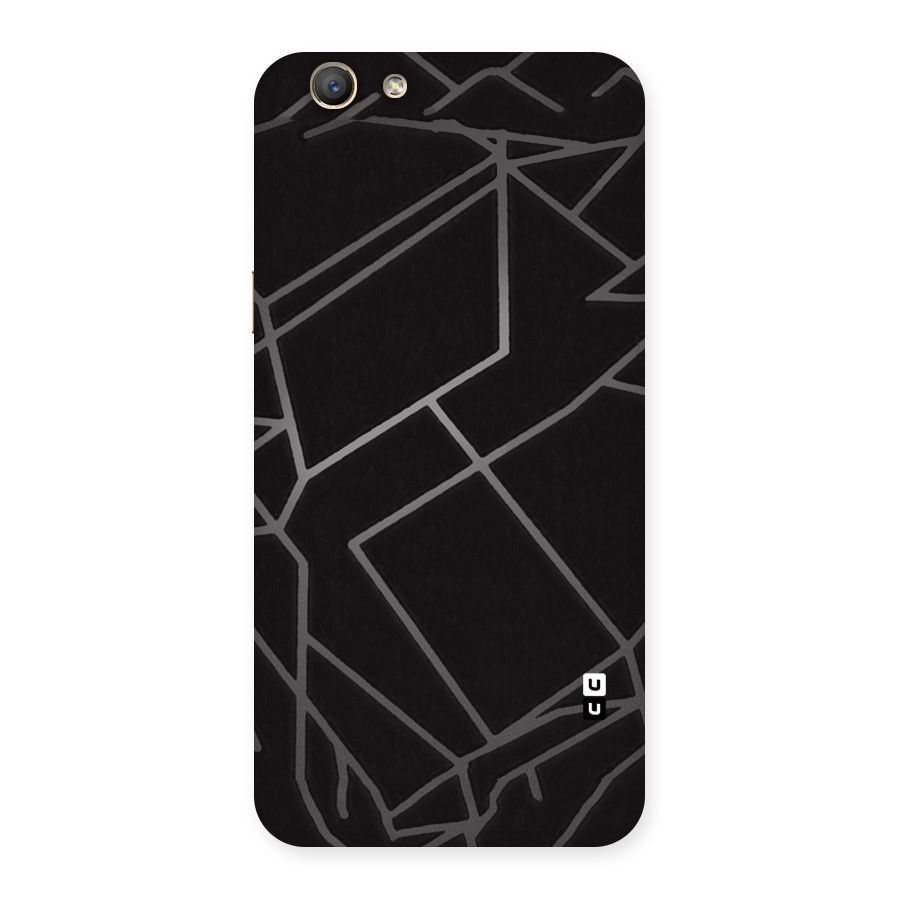 Silver Angle Design Back Case for Oppo F1s