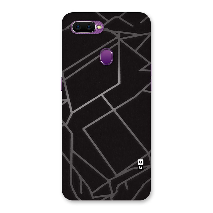 Silver Angle Design Back Case for Oppo F9