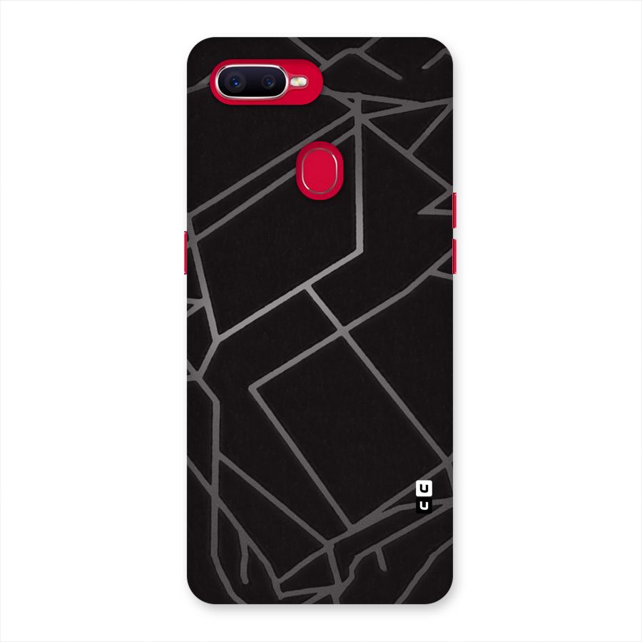 Silver Angle Design Back Case for Oppo F9 Pro