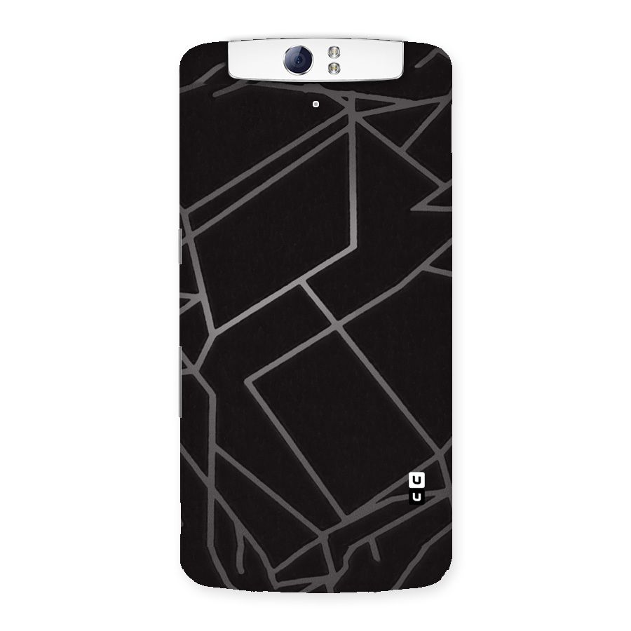Silver Angle Design Back Case for Oppo N1