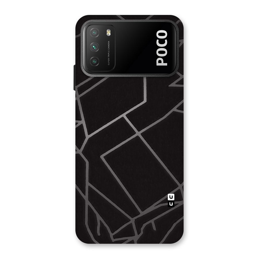 Silver Angle Design Back Case for Poco M3