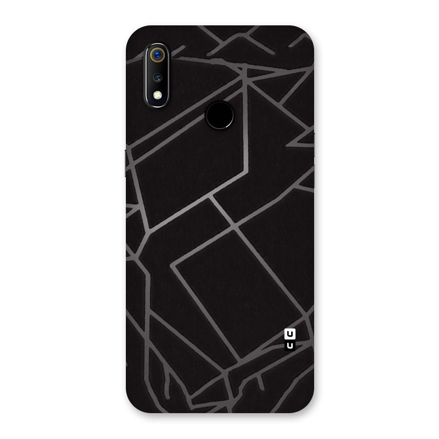 Silver Angle Design Back Case for Realme 3