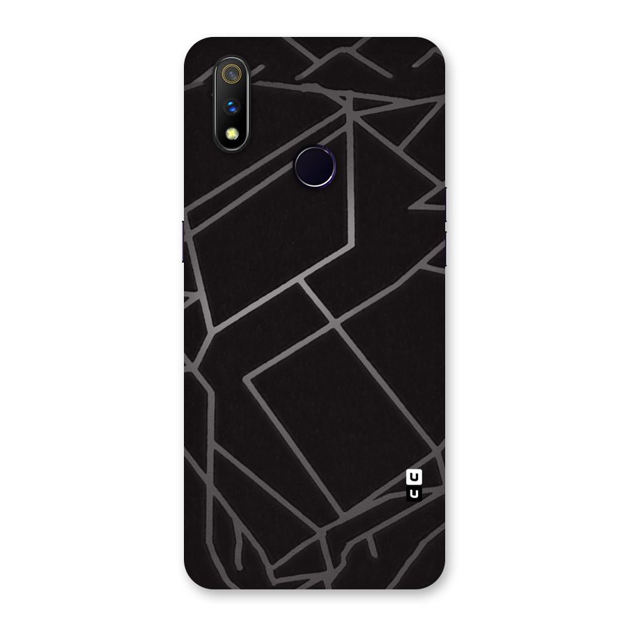 Silver Angle Design Back Case for Realme 3 Pro