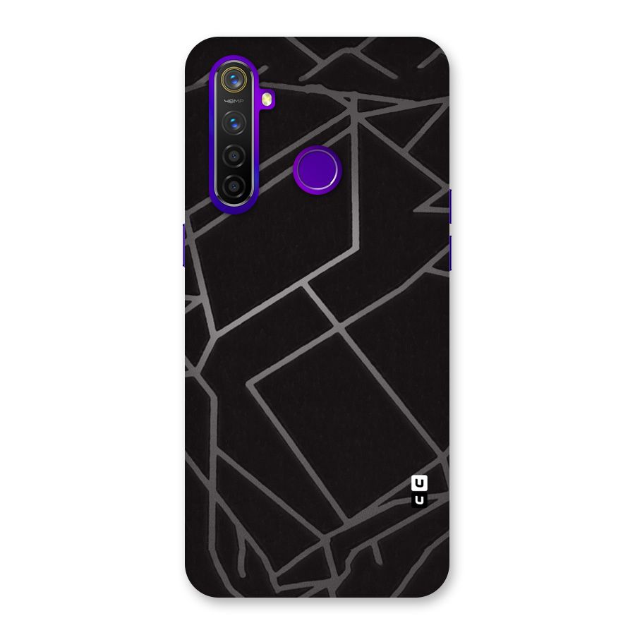 Silver Angle Design Back Case for Realme 5 Pro