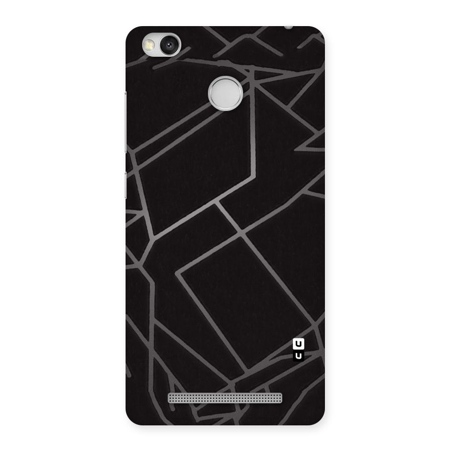 Silver Angle Design Back Case for Redmi 3S Prime