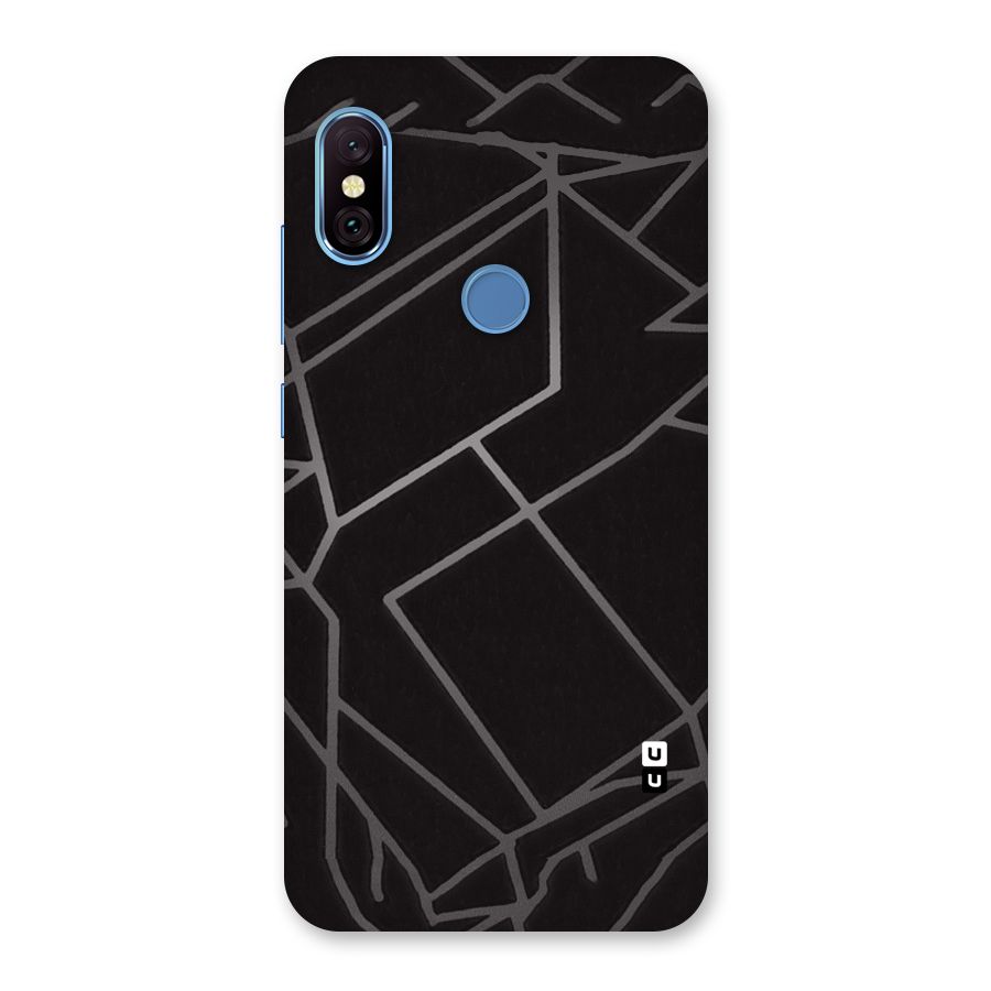 Silver Angle Design Back Case for Redmi Note 6 Pro