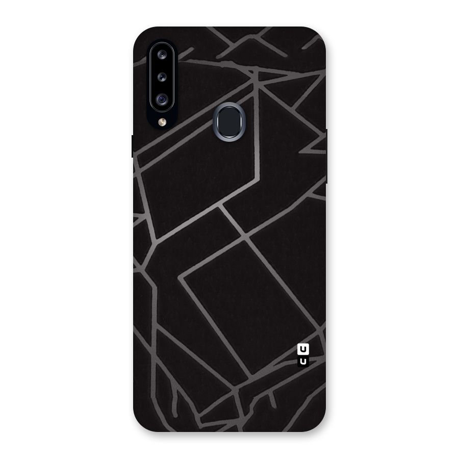 Silver Angle Design Back Case for Samsung Galaxy A20s