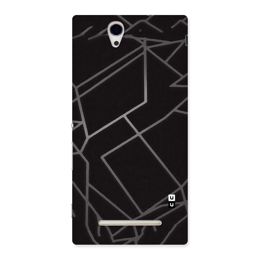 Silver Angle Design Back Case for Sony Xperia C3