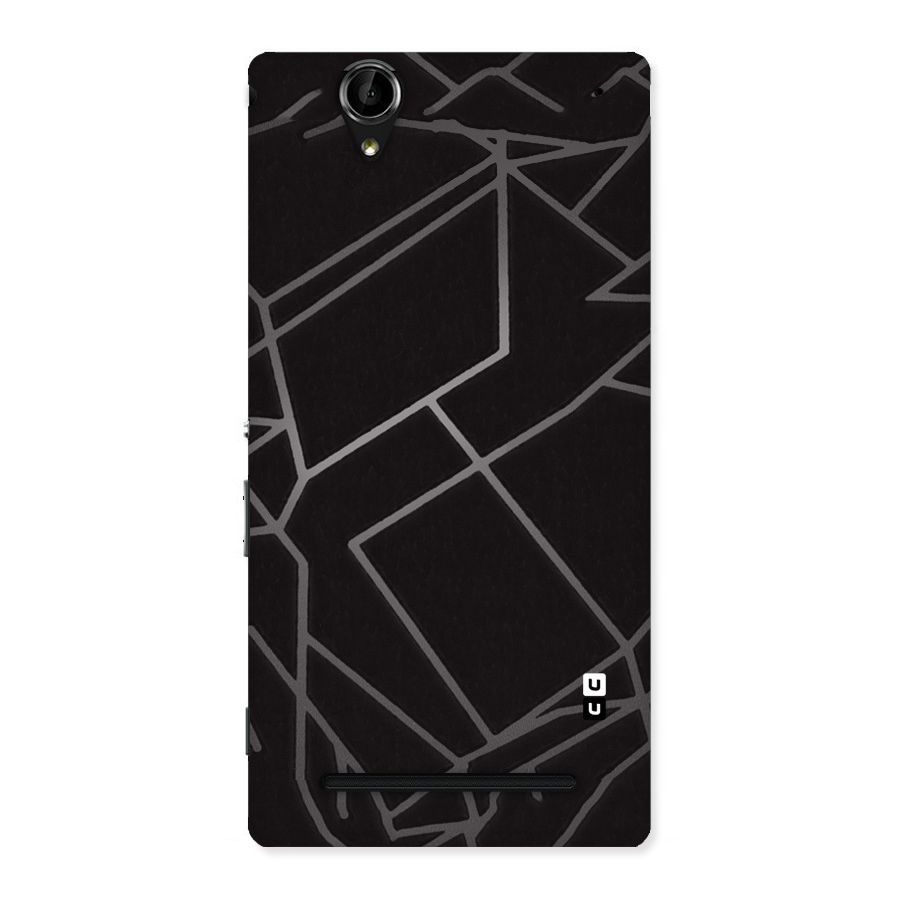 Silver Angle Design Back Case for Sony Xperia T2