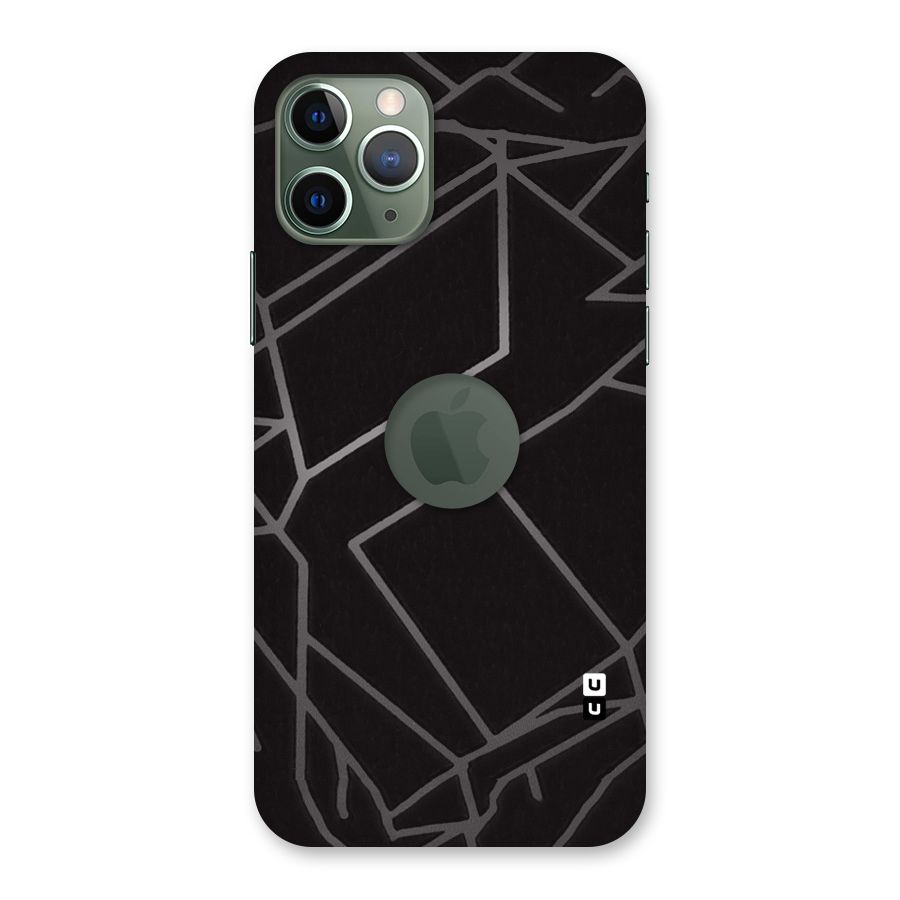 Silver Angle Design Back Case for iPhone 11 Pro Logo  Cut