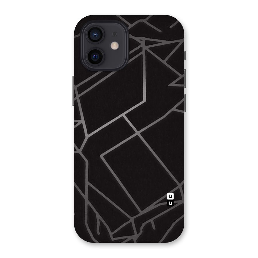 Silver Angle Design Back Case for iPhone 12