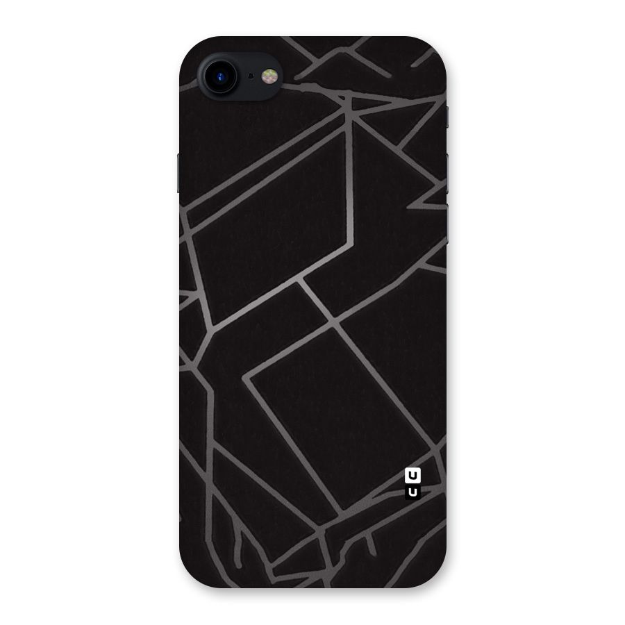 Silver Angle Design Back Case for iPhone SE 2020