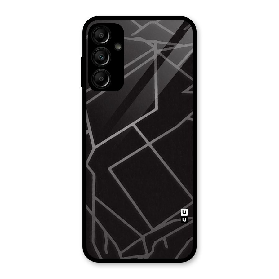 Silver Angle Design Glass Back Case for Galaxy A14 5G