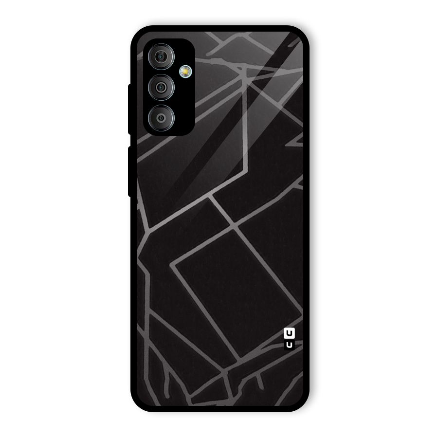 Silver Angle Design Glass Back Case for Galaxy F23