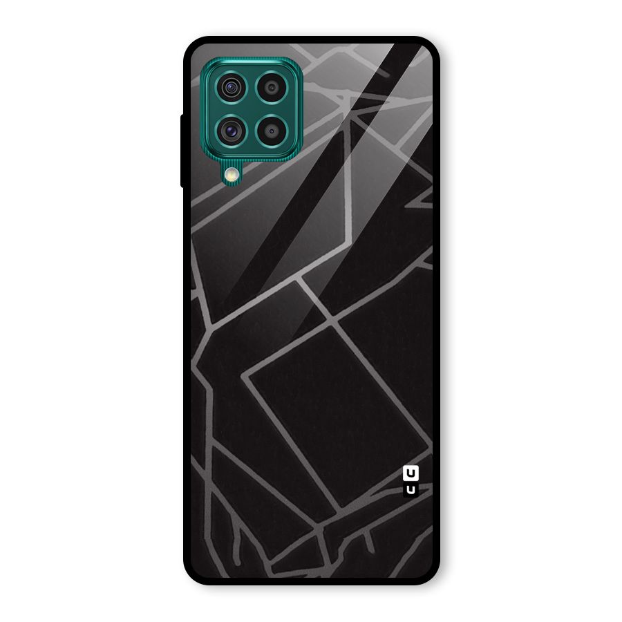 Silver Angle Design Glass Back Case for Galaxy F62