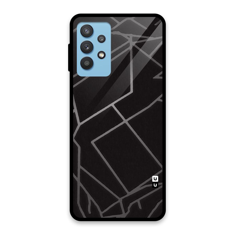 Silver Angle Design Glass Back Case for Galaxy M32 5G