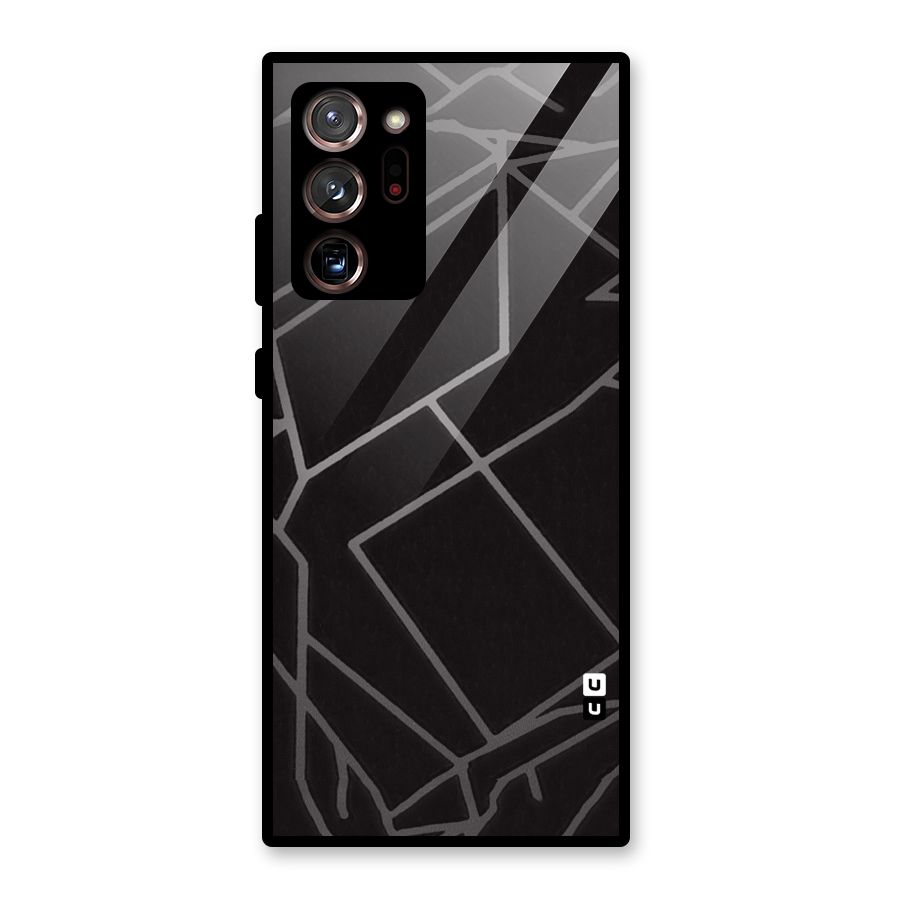 Silver Angle Design Glass Back Case for Galaxy Note 20 Ultra