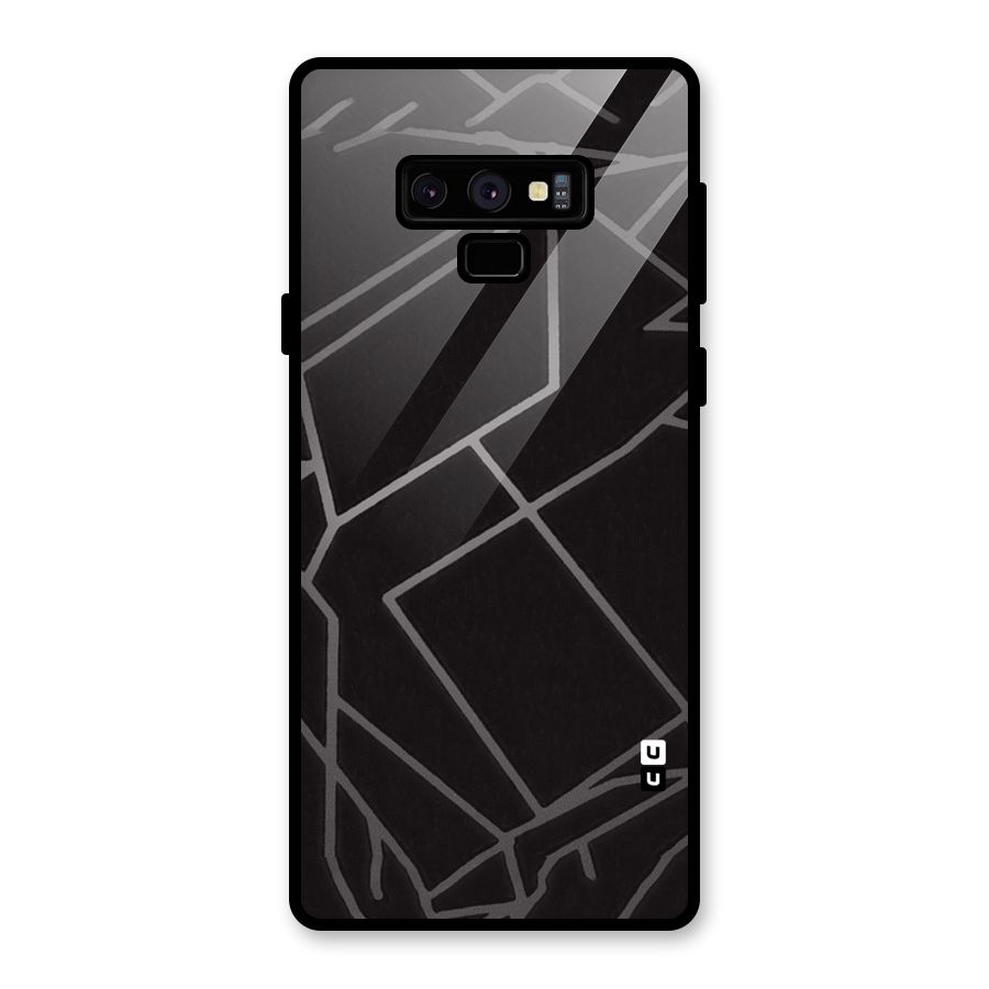 Silver Angle Design Glass Back Case for Galaxy Note 9