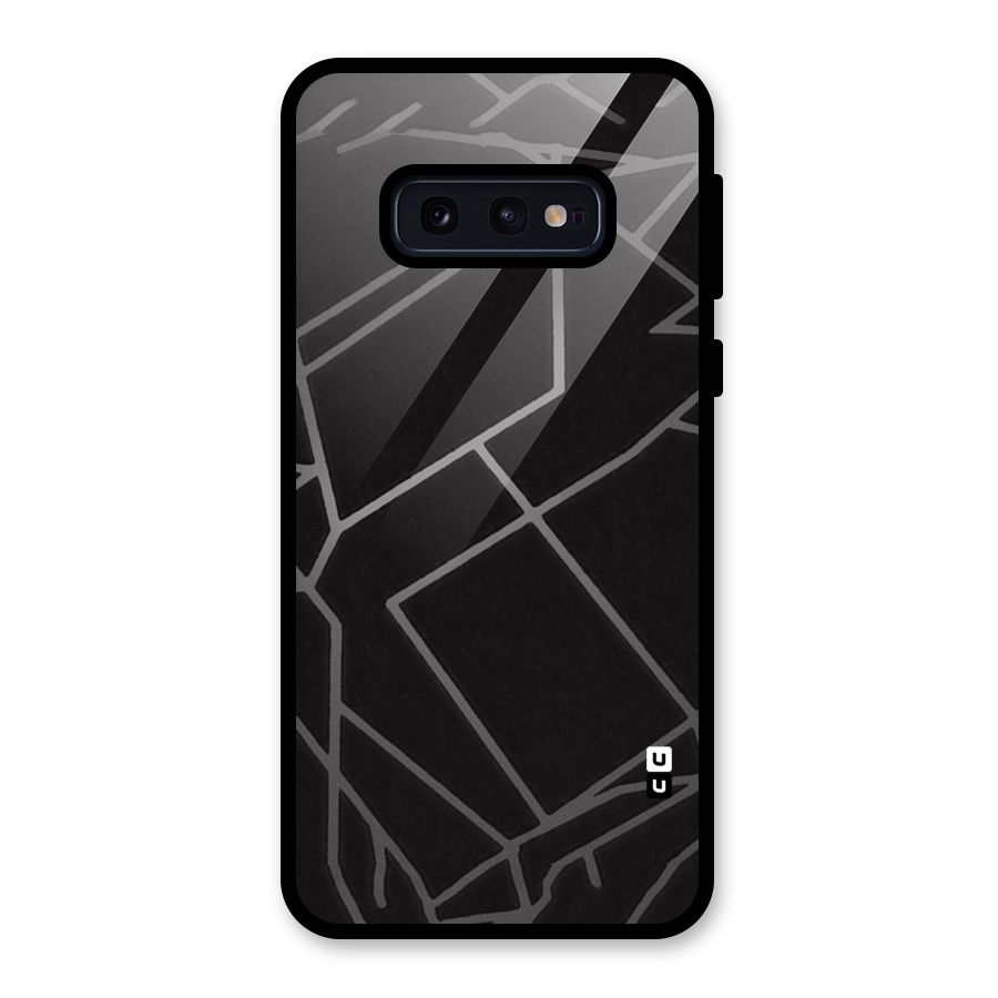 Silver Angle Design Glass Back Case for Galaxy S10e