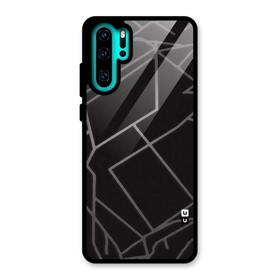 Silver Angle Design Glass Back Case for Huawei P30 Pro
