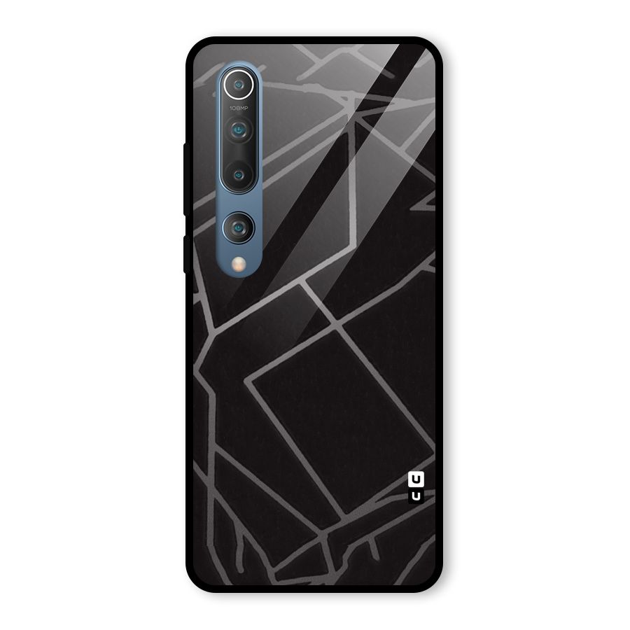 Silver Angle Design Glass Back Case for Mi 10