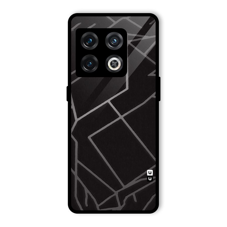 Silver Angle Design Glass Back Case for OnePlus 10 Pro 5G