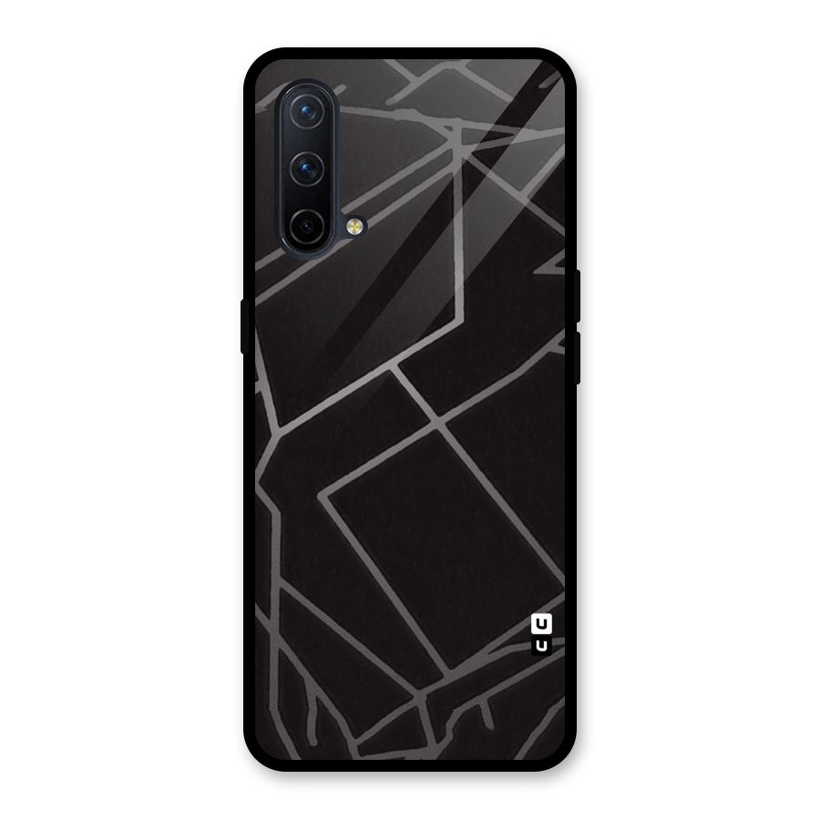 Silver Angle Design Glass Back Case for OnePlus Nord CE 5G