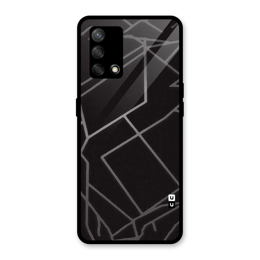 Silver Angle Design Glass Back Case for Oppo F19