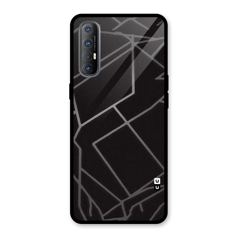Silver Angle Design Glass Back Case for Oppo Reno3 Pro