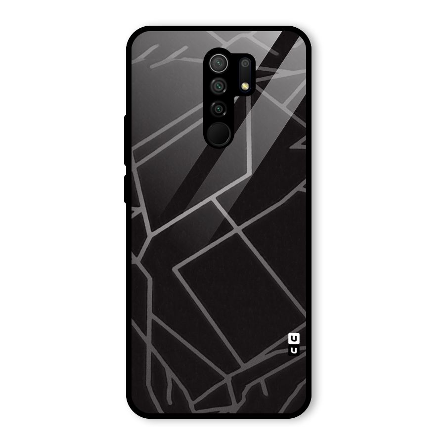 Silver Angle Design Glass Back Case for Poco M2