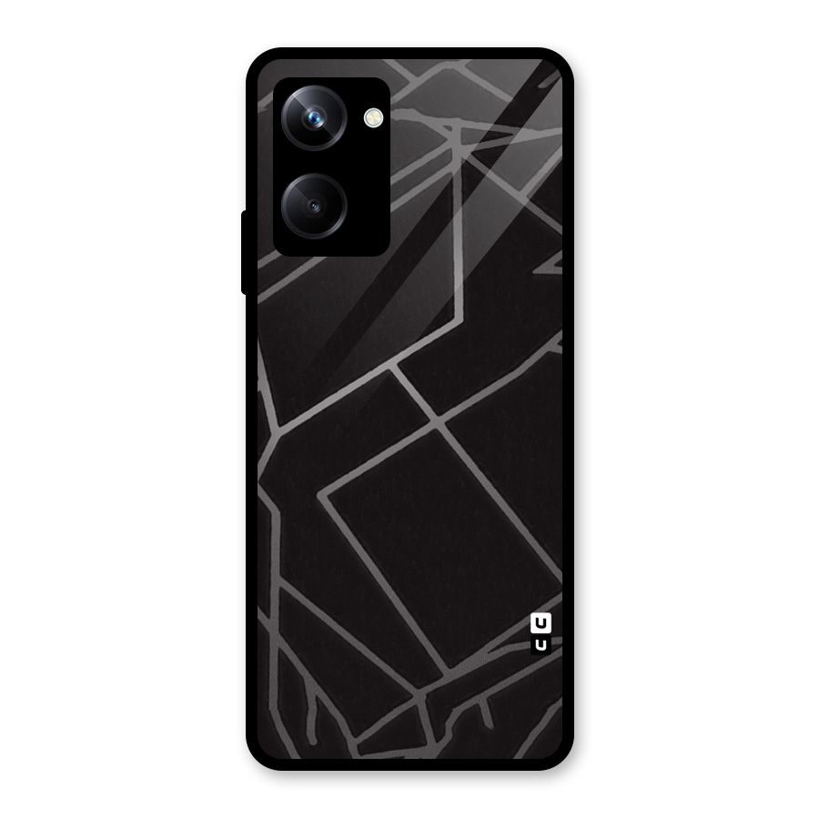 Silver Angle Design Glass Back Case for Realme 10 Pro