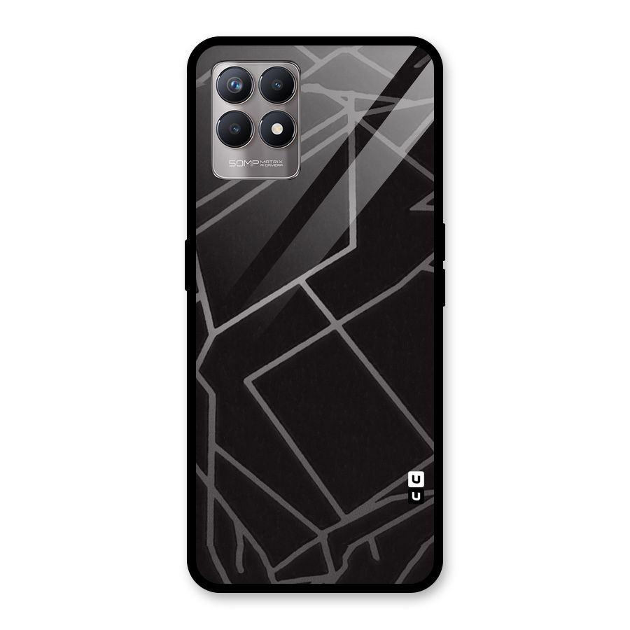 Silver Angle Design Glass Back Case for Realme Narzo 50