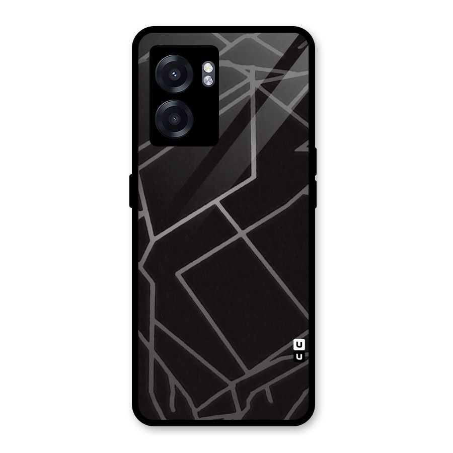 Silver Angle Design Glass Back Case for Realme Narzo 50 5G