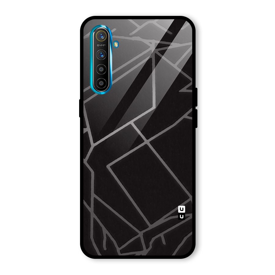 Silver Angle Design Glass Back Case for Realme X2