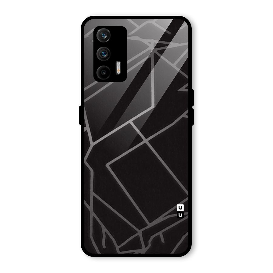 Silver Angle Design Glass Back Case for Realme X7 Max