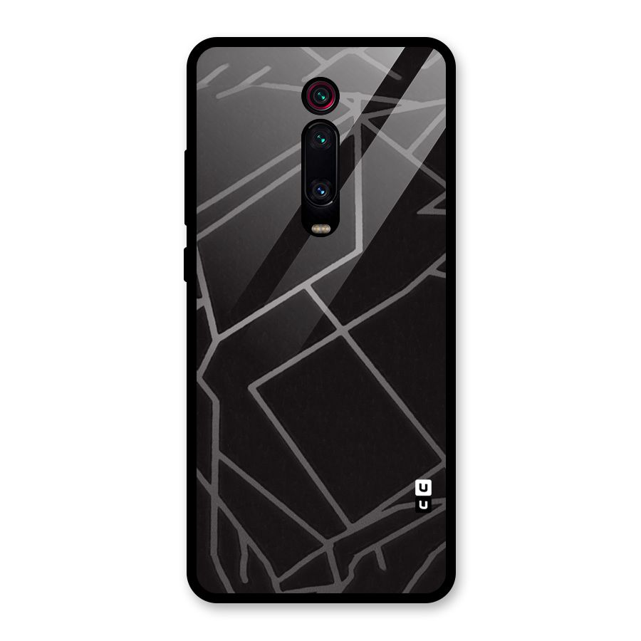 Silver Angle Design Glass Back Case for Redmi K20